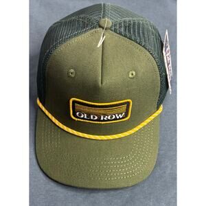 Old Row Nailhead Canvas Patch Green Trucker Hat OSFM NWTs